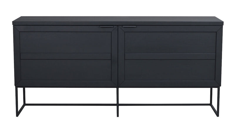 Everett houten dressoir zwart - 160 x 41 cm