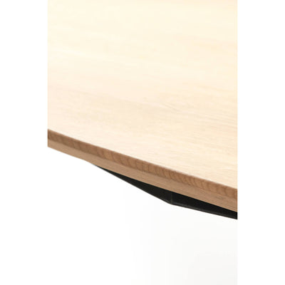 Eettafel 240x100x76 cm NORI eiken hout naturel-zwart