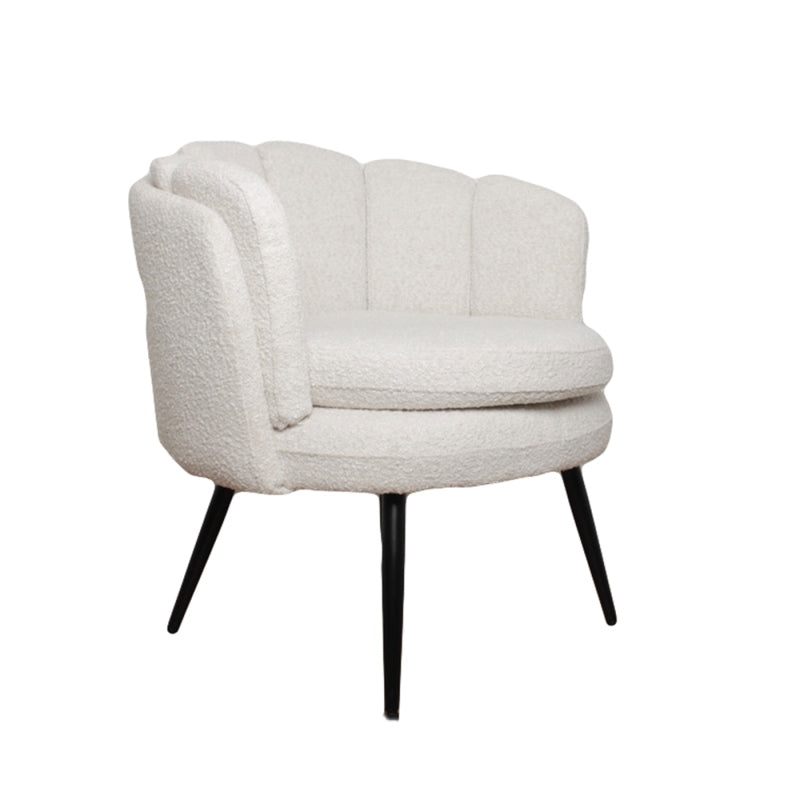 High five lounge chair white pearl (boucle