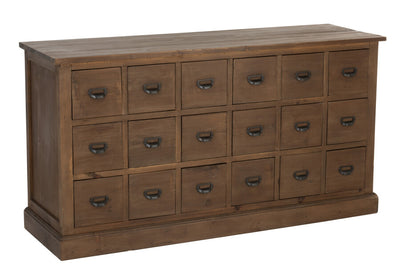 J Line Commode 18 Lades Hout Bruin