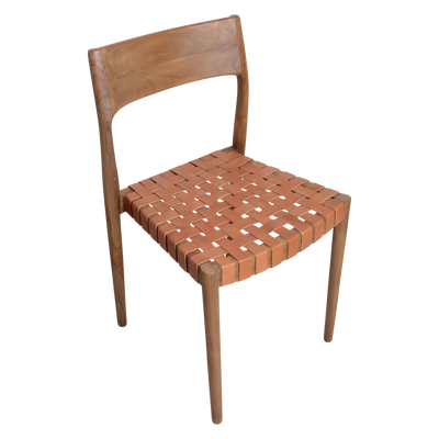 Freya dining chair natural leather