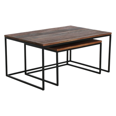 Factory rectangular coffee table set of 2