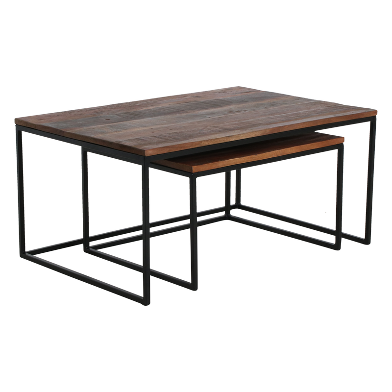 Factory rectangular coffee table set of 2