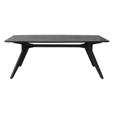 Studio teak rectangular table black 240 cm