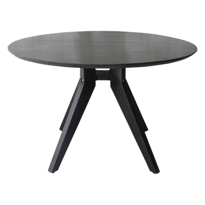Studio teakhouten ronde tafel zwart Ø 140 cm