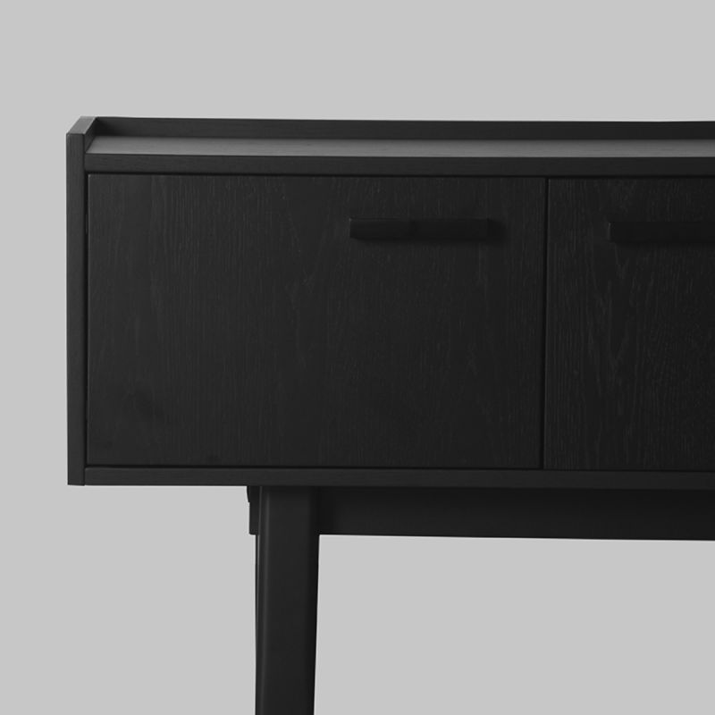 Tv-meubel Cali 190x45x60cm Eikenfineer | Zwart