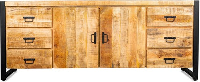 Dressoir Britt met 2 deuren en 6 laden(200x45x80cm)