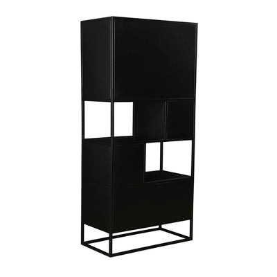Herring Open Cabinet 90x40x180 cms -HMCB002BLK