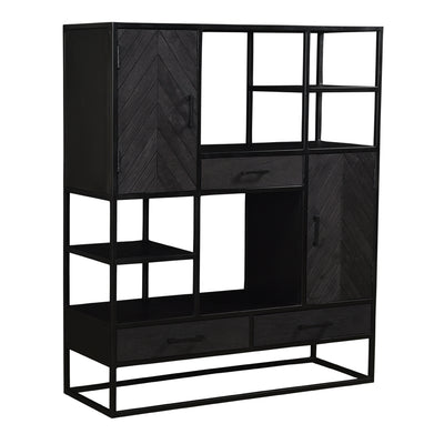 Herring Wide Open Cabinet 120x40x140 cms -HMCB003BLK
