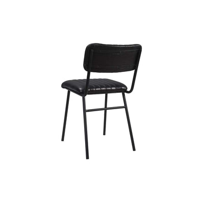2 stuks Mugello leren stoel zwart 44x55x80 cm