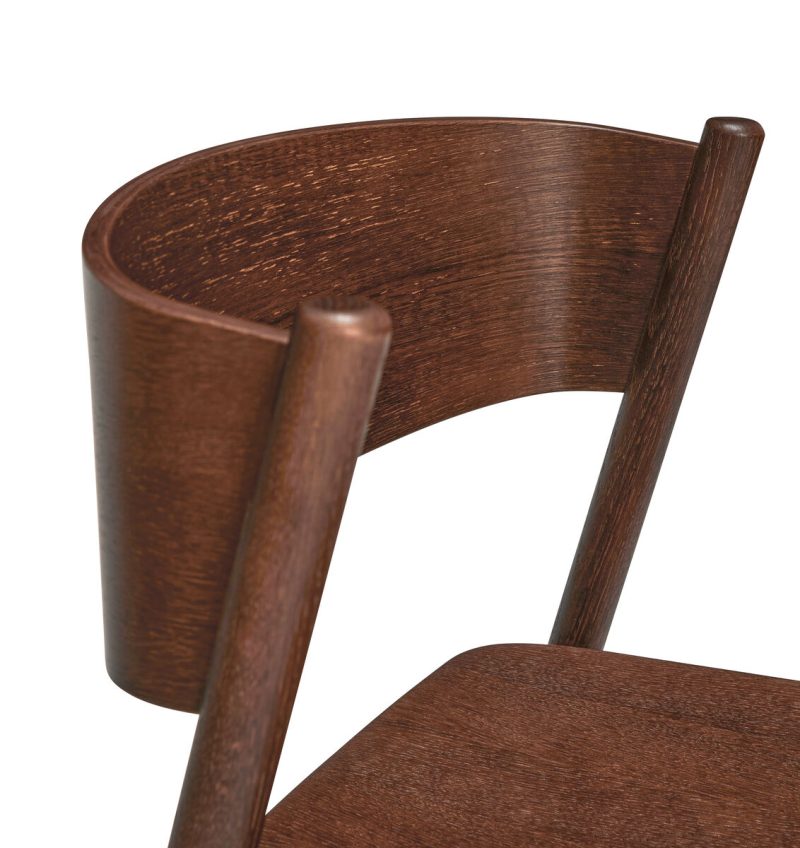 Oblique Dining Chair Dark Brown
