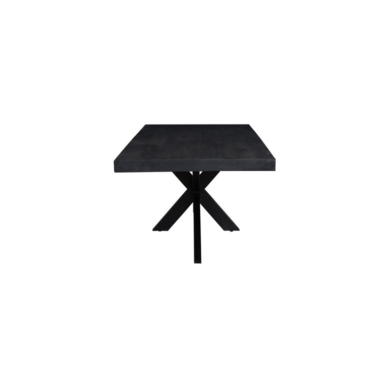 Patta Collection Black Dining Table With Spider Leg (Rect Edge) 160X90X78-PMRD160BLC
