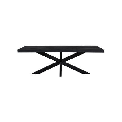 Patta Collection Black Dining Table With Spider Leg (Rect Edge) 260X100X78-PMRD260BLC