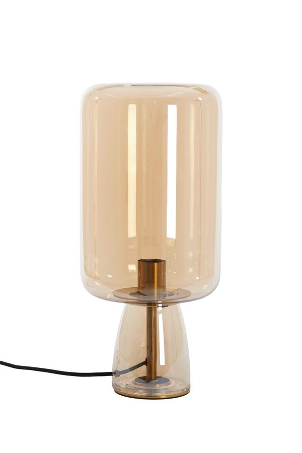 Tafellamp Ø21x45 cm LOTTA glas amber+goud