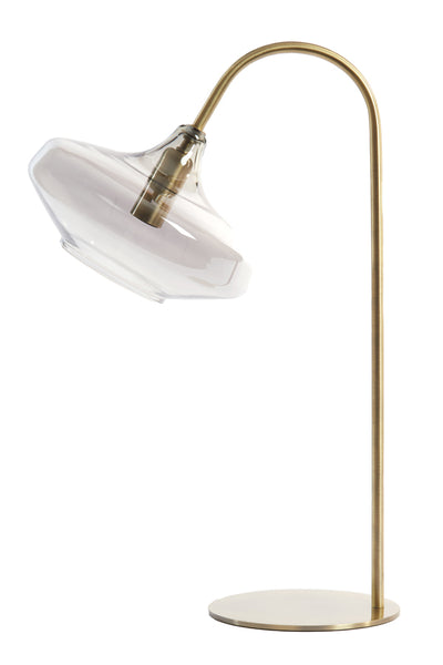 Tafellamp E14 31x22x50 cm SOLNA antiek brons+smoke glas