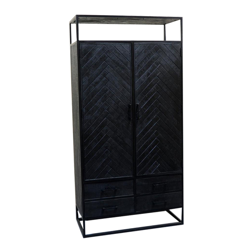 Wandkast Jax 2 deurs 100cm zwart