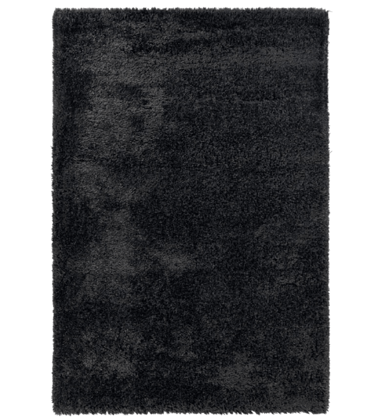 Hoogpolig Vloerkleed Antraciet/Zwart Loof Shaggy 160x230cm