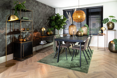 Light & Living  Side table 150x40x70 cm CHISA hout zwart-ant brons