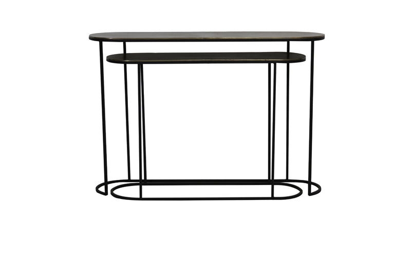 Light & Living  Side table S/2 max 118x28x81 cm BOCOV antiek brons-zwart