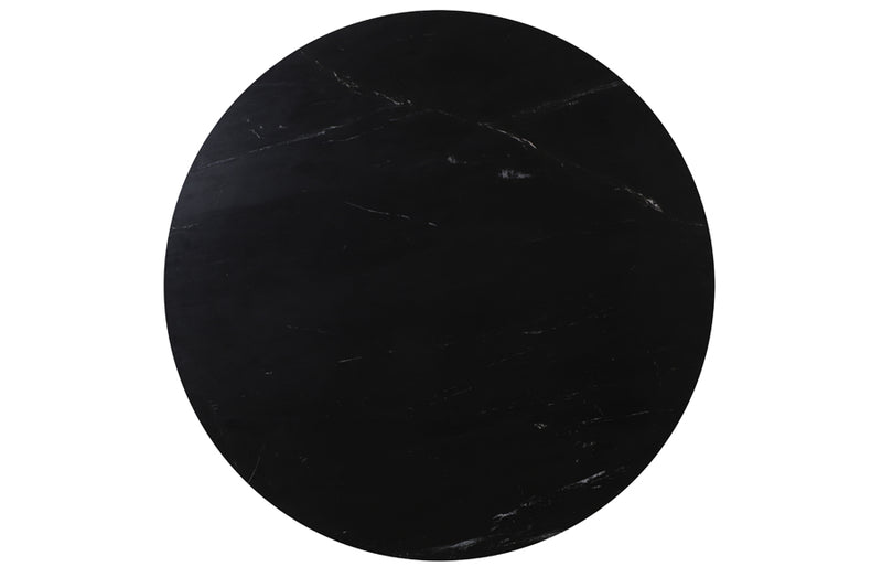 Light & Living Eettafel Ø120x78 cm TOMOCHI marmer zwart-zwart