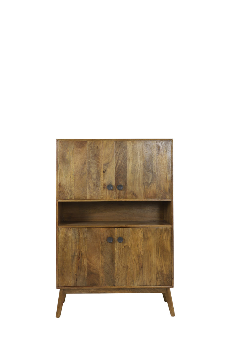 Light & Living wandkast 104x40x158 cm ESPITA hout olie bruin