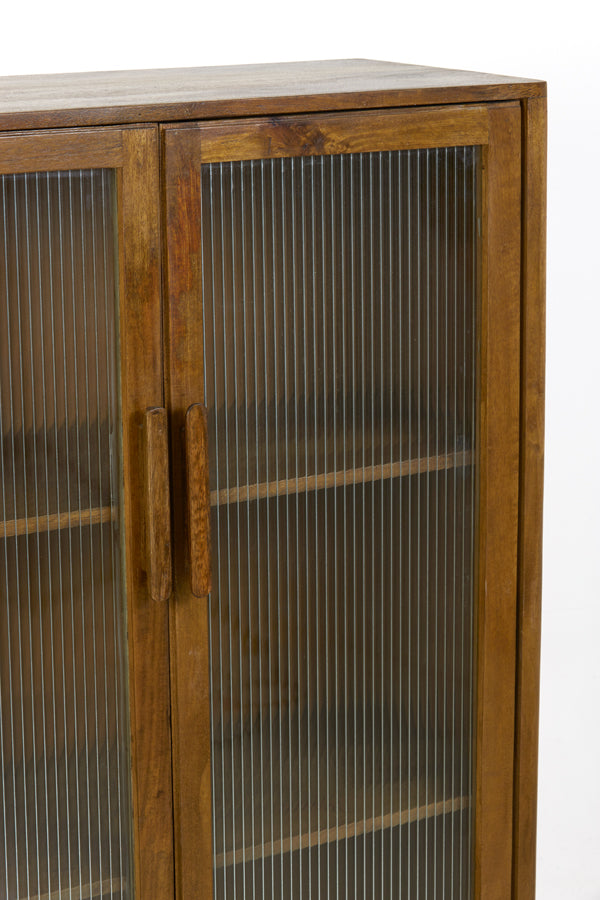 Light & Living dressoir 100x40x85 cm MOCU glas+hout olie bruin
