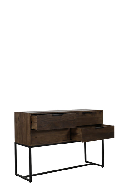 Light & Living Side table 120x40x80 cm MEAVE hout mat donker bruin