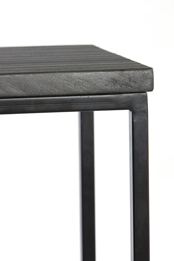 Light & Living Side table S/2 100x30x70+120x40x82 cm BRYSON hout mat zwart