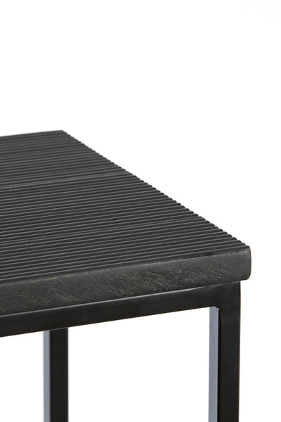 Light & Living Side table S/2 100x30x70+120x40x82 cm BRYSON hout mat zwart