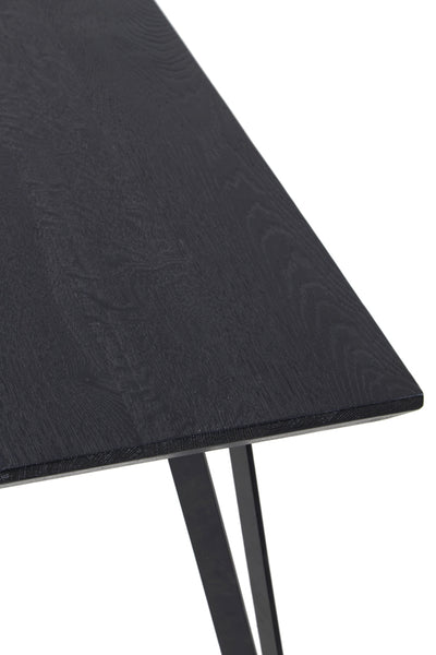 Light & Living Eettafel 220x100x76 cm MYLAU eiken hout mat zwart-zwart