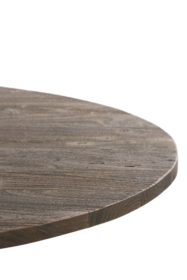 Eettafel Ø140x76 cm TURI acacia hout donker bruin-zwart
