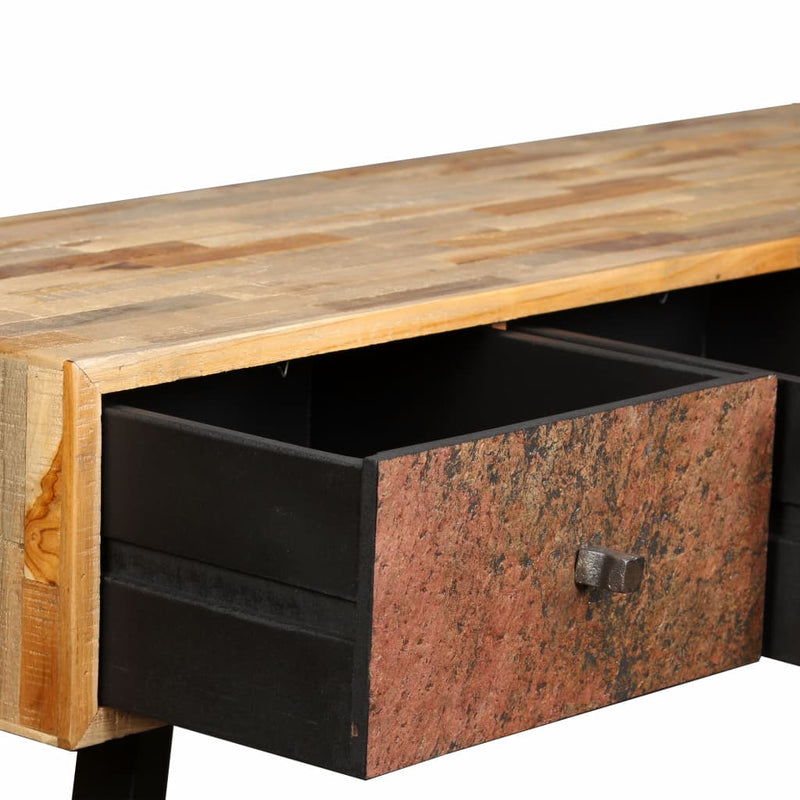 Sidetable 120x30x76 cm massief gerecycled teakhout