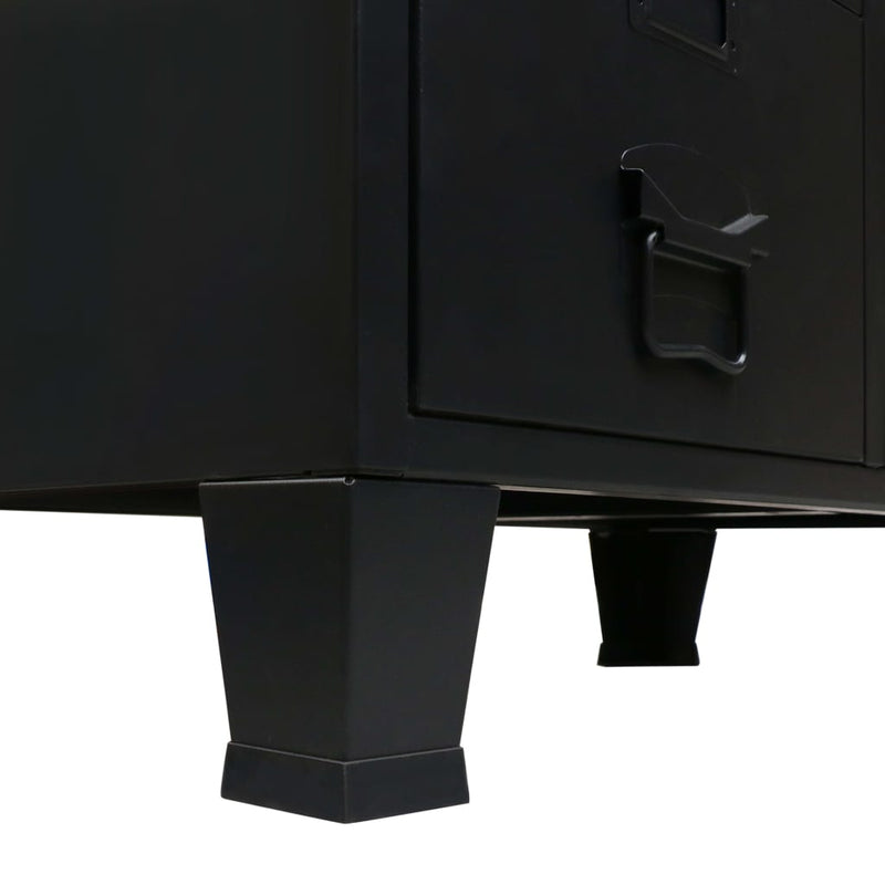 Kledingkast industriële stijl 67x35x107 cm metaal zwart