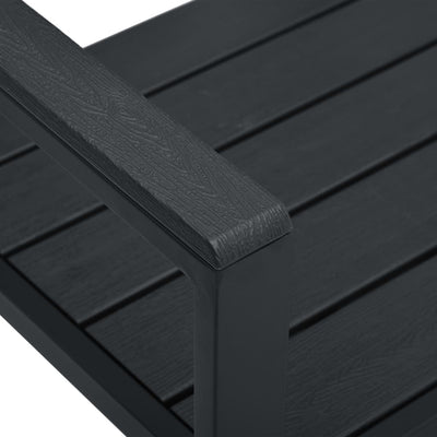 Tuinbank Valencia hout-look 120 cm zwart