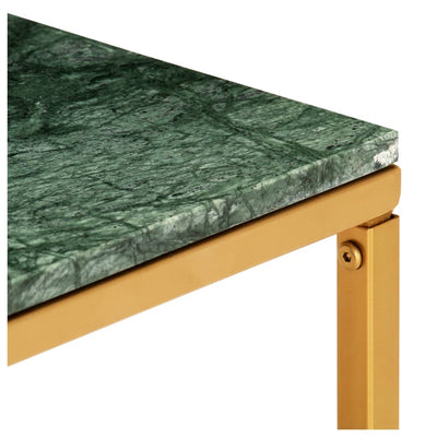 Salontafel 60x60x35 cm echt steen met marmeren textuur groen