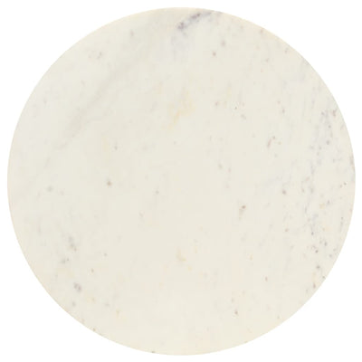 Salontafel 60x60x35 cm echt steen met marmeren textuur wit