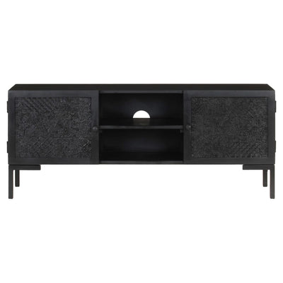 Tv-meubel 115x30x46 cm mangohout zwart