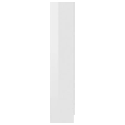 Vitrinekast 82,5x30,5x150 cm spaanplaat hoogglans wit
