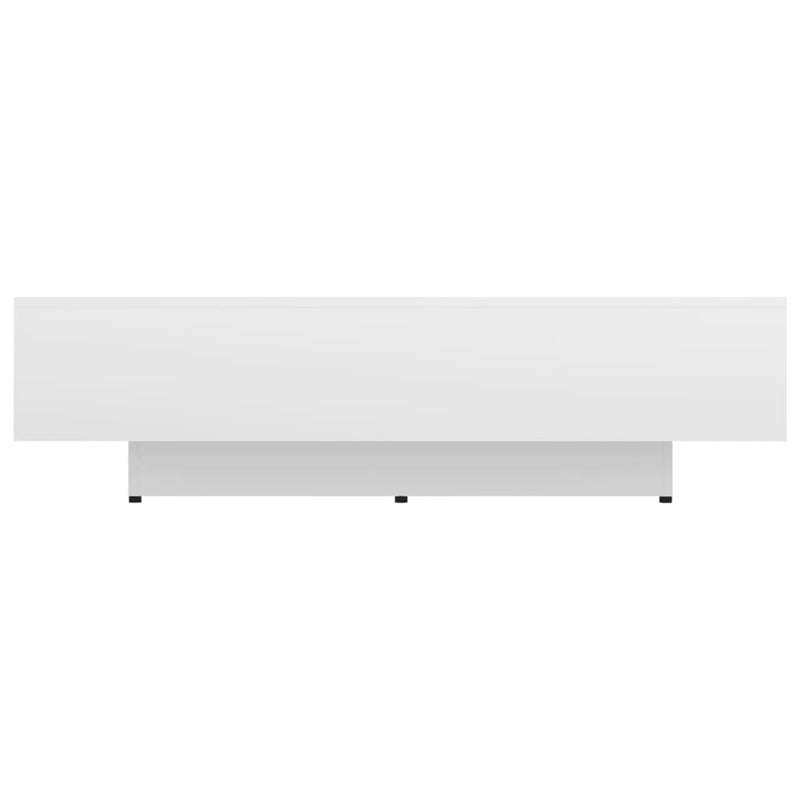 Salontafel 115x60x31 cm spaanplaat hoogglans wit