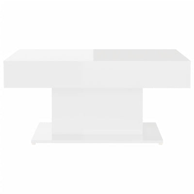 Salontafel 96x50x45 cm spaanplaat hoogglans wit