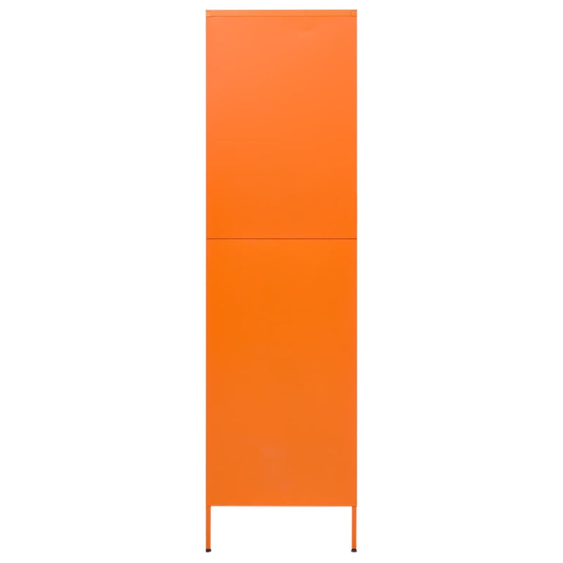 Kledingkast 90x50x180 cm staal oranje