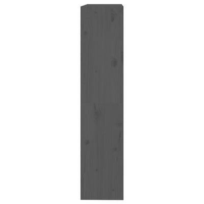 Boekenkast/kamerscherm 80x30x135,5 cm massief grenenhout grijs