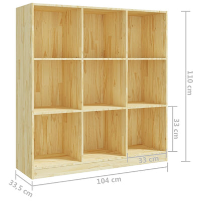 Boekenkast/kamerscherm 104x33,5x110 cm massief grenenhout