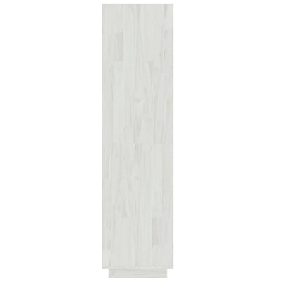 Boekenkast/kamerscherm 60x35x135 cm massief grenenhout wit