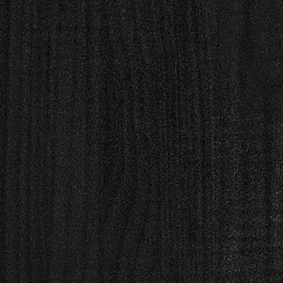 Boekenkast/kamerscherm 80x35x135 cm massief grenenhout zwart