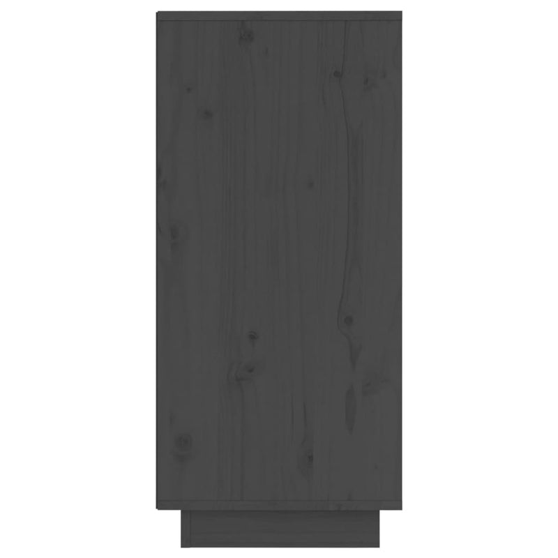 Dressoirs 2 st 31,5x34x75 cm massief grenenhout grijs