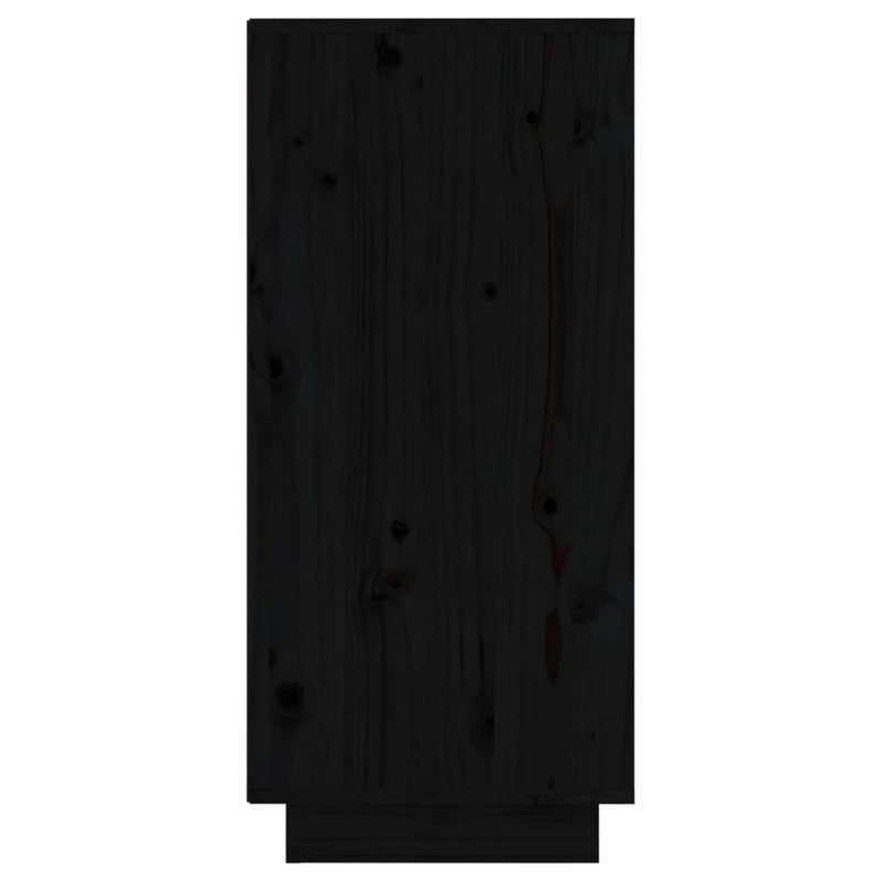 Dressoirs 2 st 31,5x34x75 cm massief grenenhout zwart