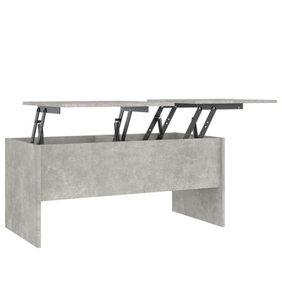 Salontafel 102x50,5x46,5 bewerkt hout betongrijs