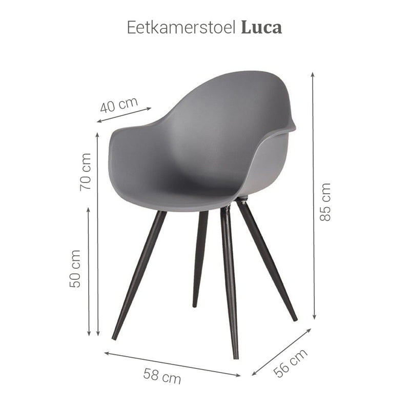Eetkamerstoel Luca 58x54x85 cm