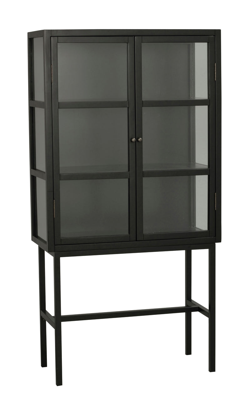 Rowico Home Marshall houten vitrinekast zwart - 85 x 160 cm